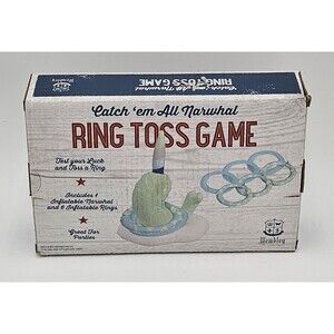 Wembly Catch 'Em All Narwhal Ring Toss Game Inflatable Pool Toy New